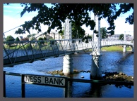 The Suspended Ness Footbridge Just downstream from Ness Islands